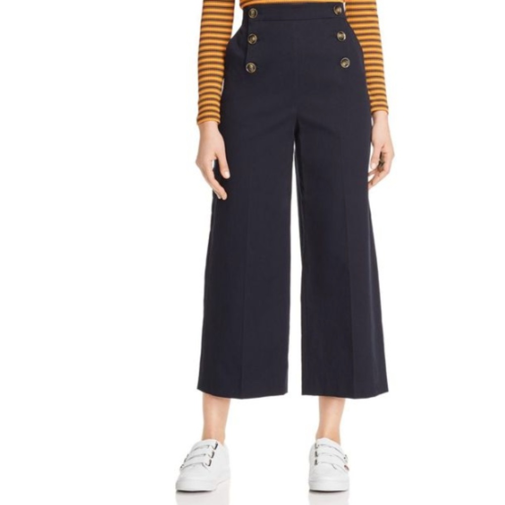 NWT Karen Millen Wide-Leg Cropped Sailor Pant 4